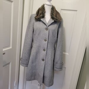 Banana Republic Grey Winter Coat Size Medium, Classic
